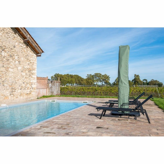 Parasol Déporté Sauge + Dalle Et Housse L400xh272xl300 - Gabin - Cezare