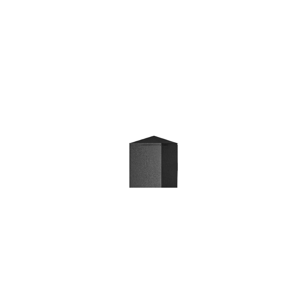 Poteau Aluminium à Sceller Universel Chapeau Inclus H2,36 M Noir