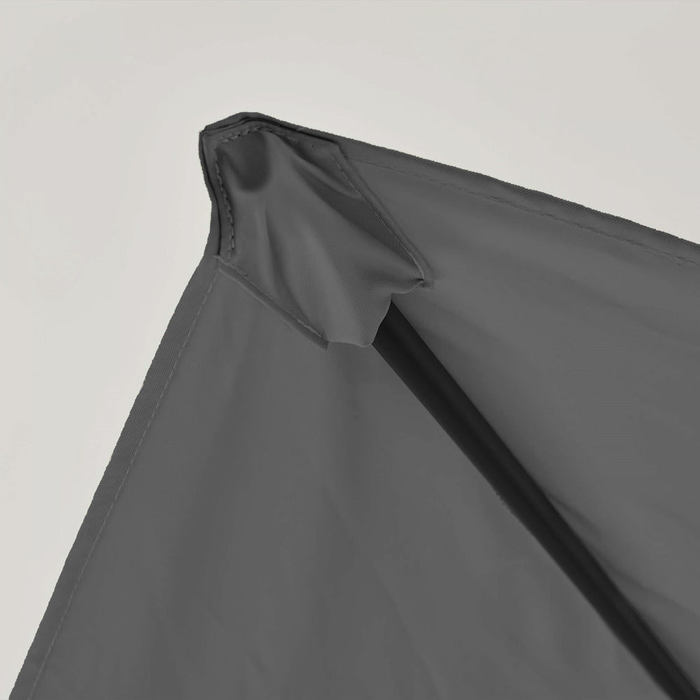 Parasol Déporté 3x4m Et 4 Dalles à Remplir Aluminium Gris