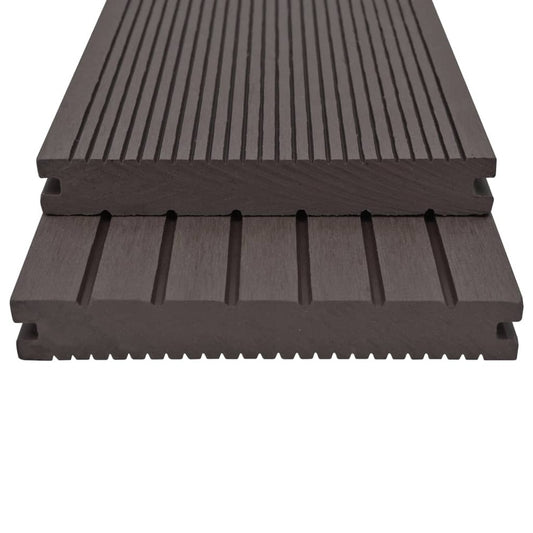 VIDAXL Panneaux Terrasse Solides Et Accessoires Wpc 10m² 2,2 M Marron Foncé