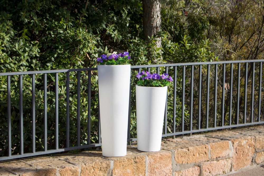 Pot De Fleurs Ficus 80 ø29x79cm - Blanc