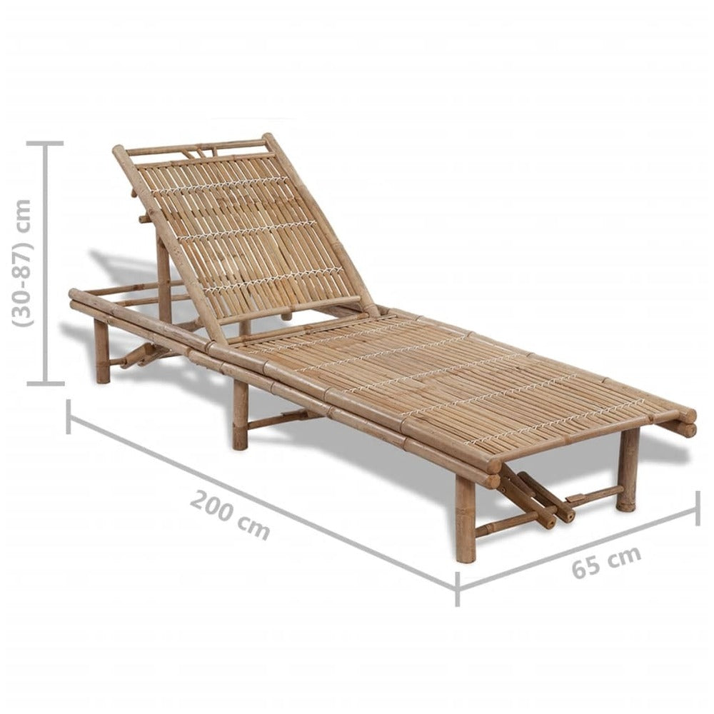 VIDAXL Chaise Longue En Bambou