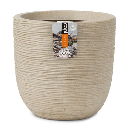 Pot à Fleurs Waste Rib 43x41 Cm Beige Terrazzo