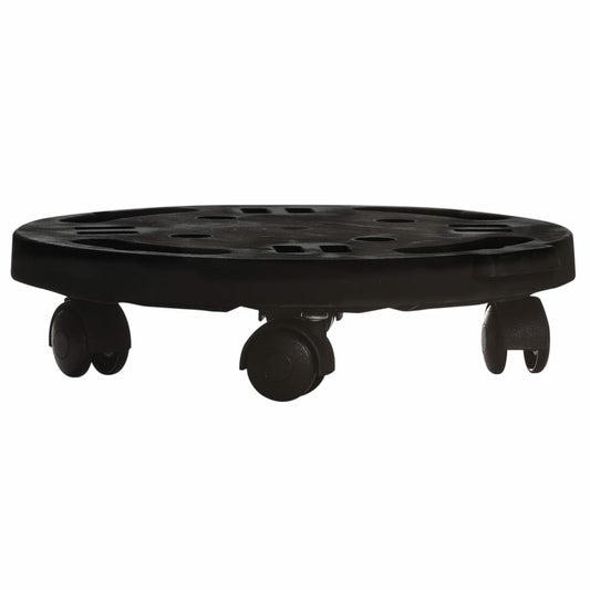 VIDAXL Support Sur Roulettes Pour Plantes Diamètre 30 Cm Noir 170 Kg