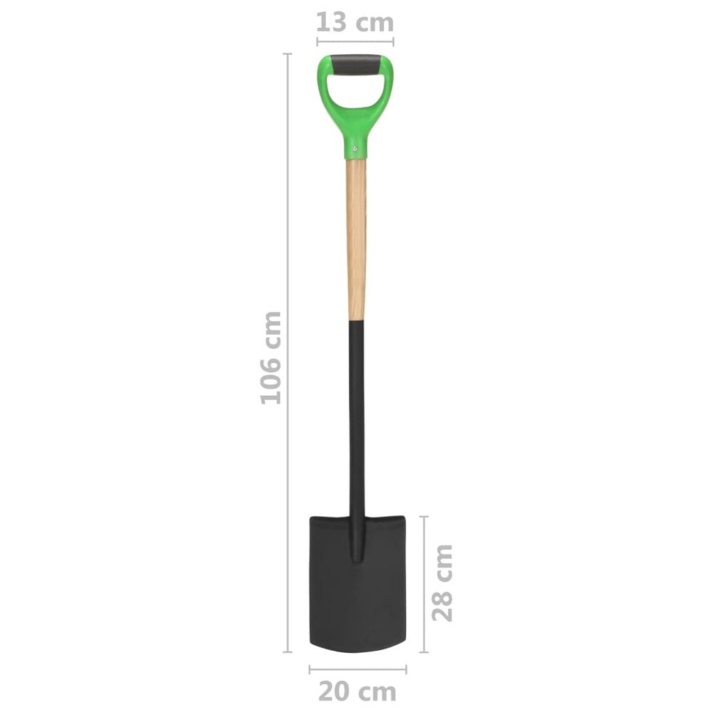 VIDAXL Bêche à Creuser De Jardin Avec Poignée En D Acier Et Bois Dur