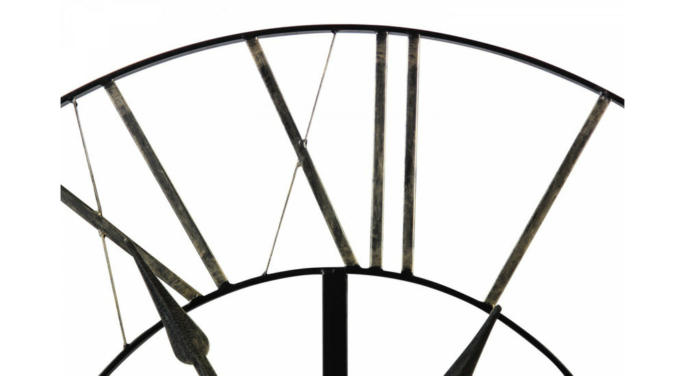 Grande Horloge Ancienne Fer Forgé 90cm - Noir