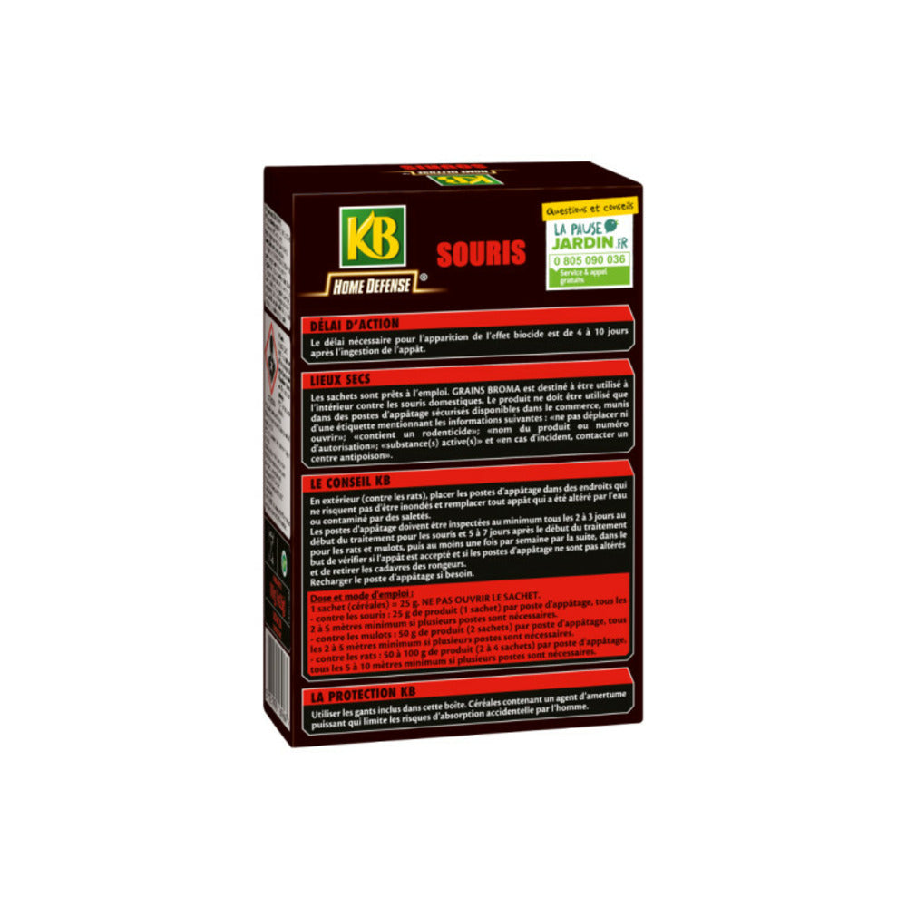 Souris Céréales Kb Home Defense - 4 Sachets