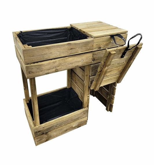 Composteur Bac à Fleurs 2 En 1 - Essencia - 80l