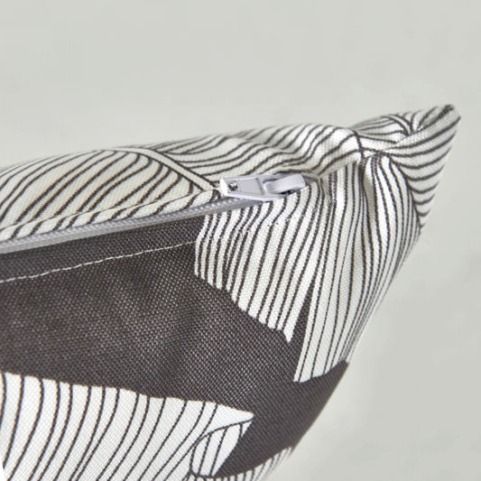 Lot De 2 Coussins Carrés Polyester Abaca Gris 45x45x8 Cm