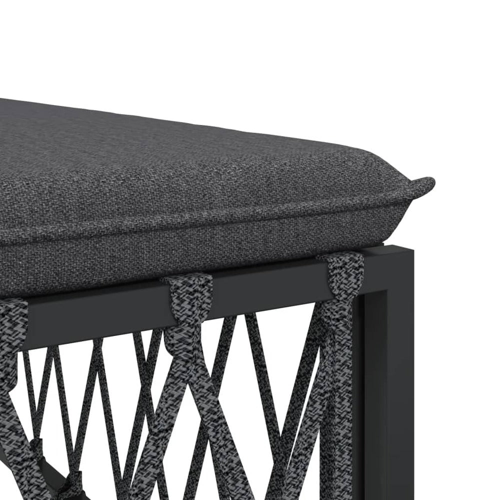 VIDAXL Salon De Jardin Avec Coussins 4 Pcs Anthracite Acier