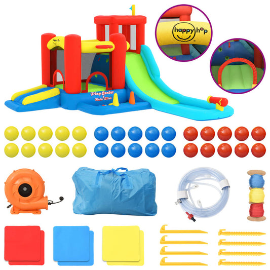 Happy Hop Château Gonflable Avec Toboggan Et Piscine 330x441x233 Cm