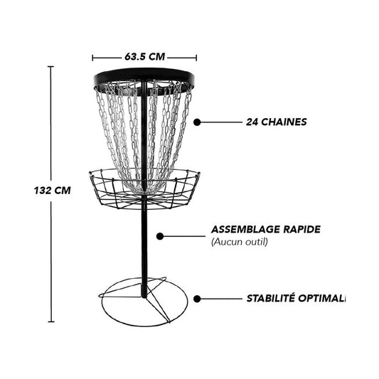 Panier Métallique 12 Chaînes Disc-golf Frisbee