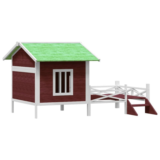 VIDAXL Chenil Moka 159x120x88,5 Cm Bois De Pin Solide