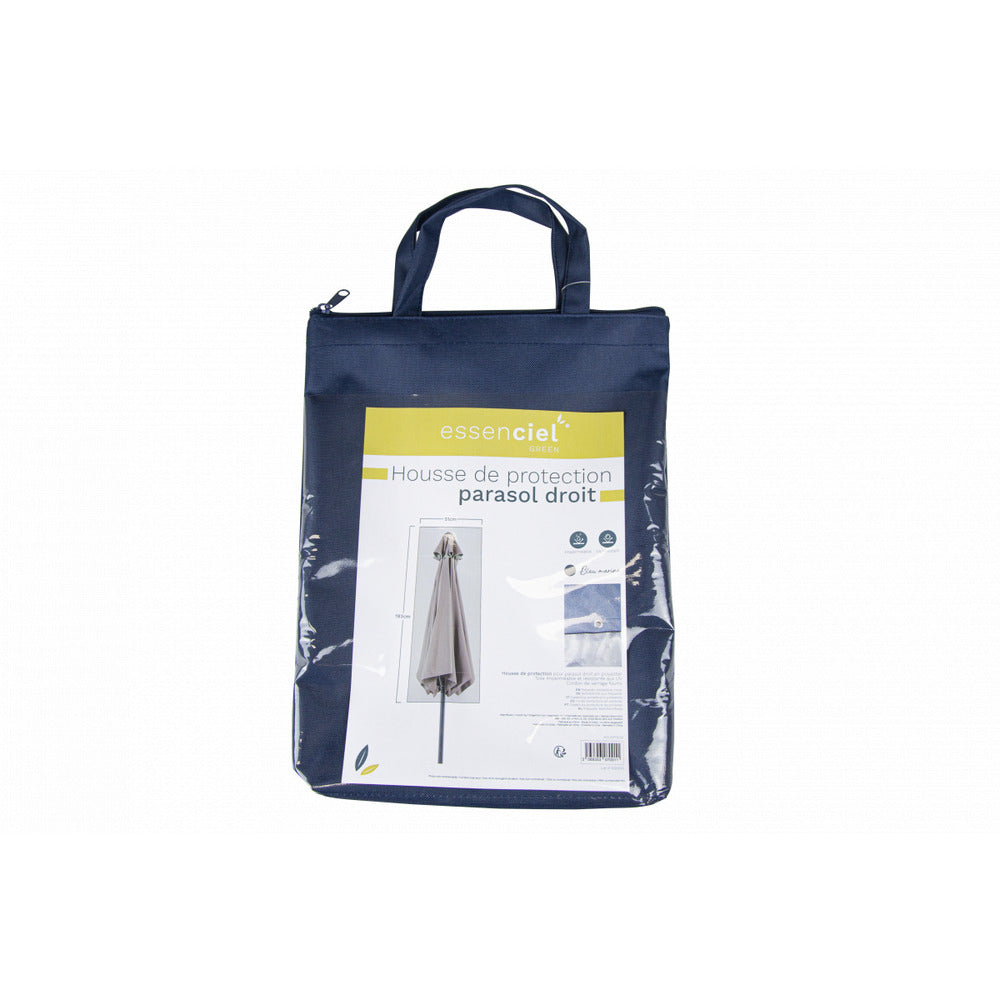 Housse De Protection Parasol Droit Jardin Imperméable Et Résistante Aux Uv En Polyester Bleu Marine - Mobilier De Jardin - 51x193cm