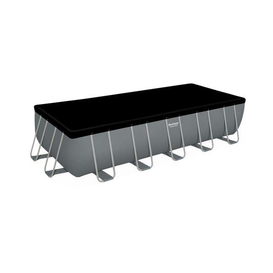 Piscine Tubulaire Hors Sol Vostok Grise Bestway. Rectangulaire 6x3m Avec Bâche De Protection. Filtre. Échelle De Sécurité Et Kit De