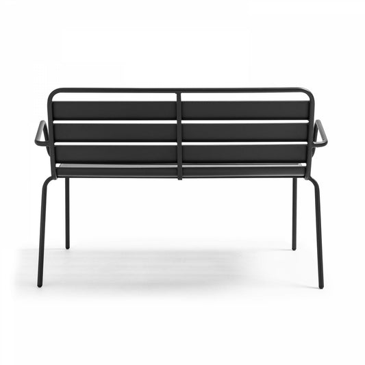 Banc De Jardin En Métal Anthracite