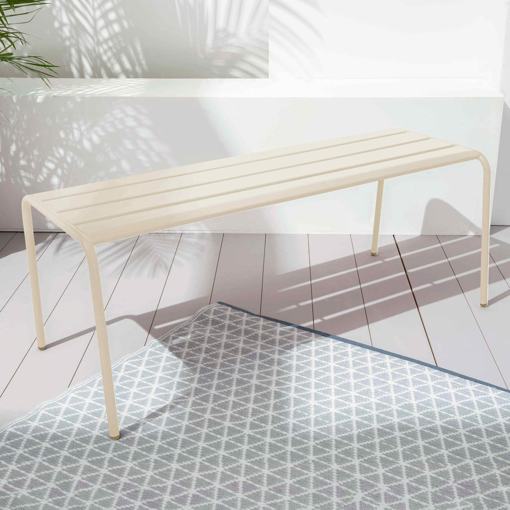 Banc De Jardin En Acier Ivoire