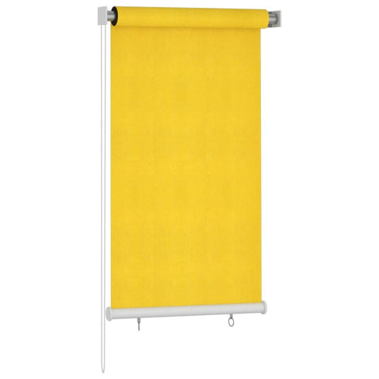 VIDAXL Store Roulant D'extérieur 80x140 Cm Jaune Pehd