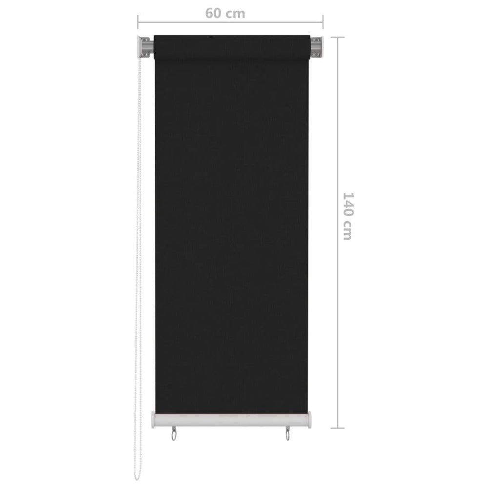 VIDAXL Store Roulant D'extérieur 60x140 Cm Noir