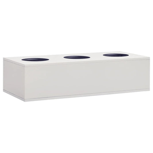 VIDAXL Boîte à Fleurs De Bureau Gris Clair 90x40x23 Cm Acier