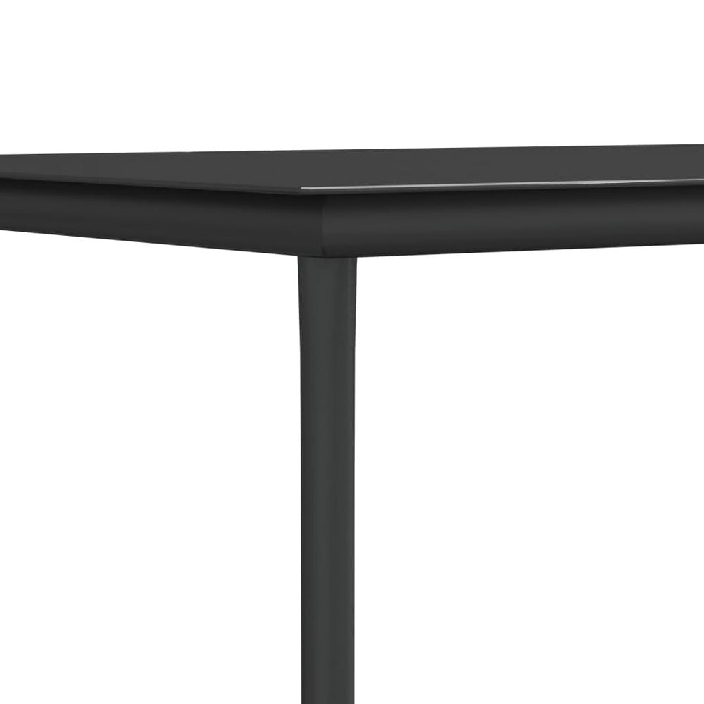 VIDAXL Ensemble à Dîner De Jardin Coussins 7 Pcs Noir Rotin Et Acier