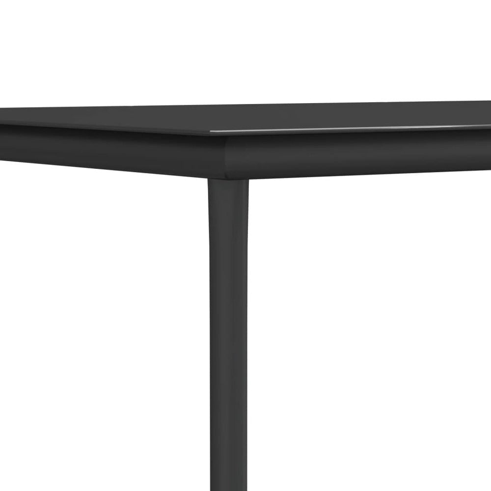 VIDAXL Ensemble à Dîner De Jardin Coussins 3 Pcs Noir Rotin Et Acier