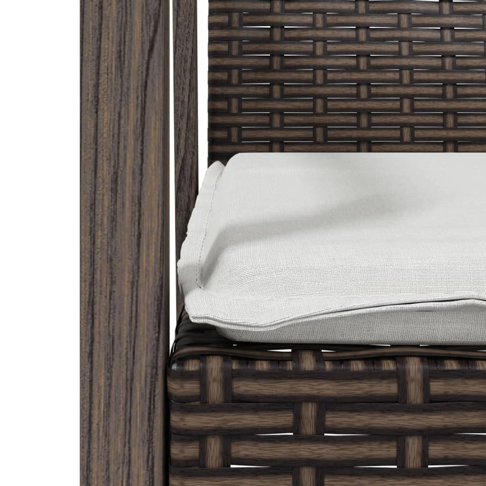 VIDAXL Ensemble à Manger De Jardin 5 Pcs Coussins Résine Tressée Acier