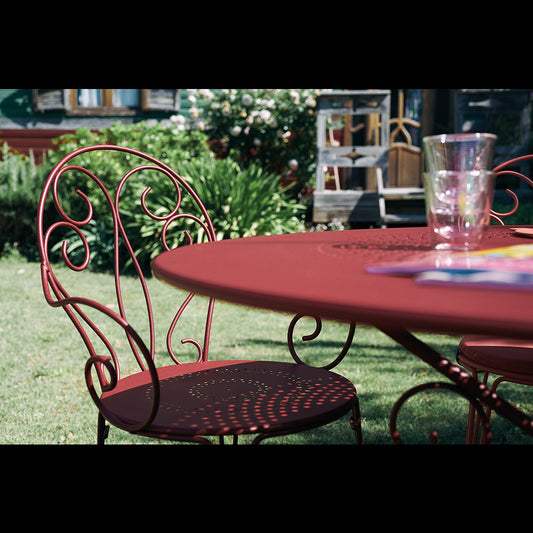 Fauteuil Pour Jardin MONTMARTRE En Acier Vert - 56x48x87 Cm