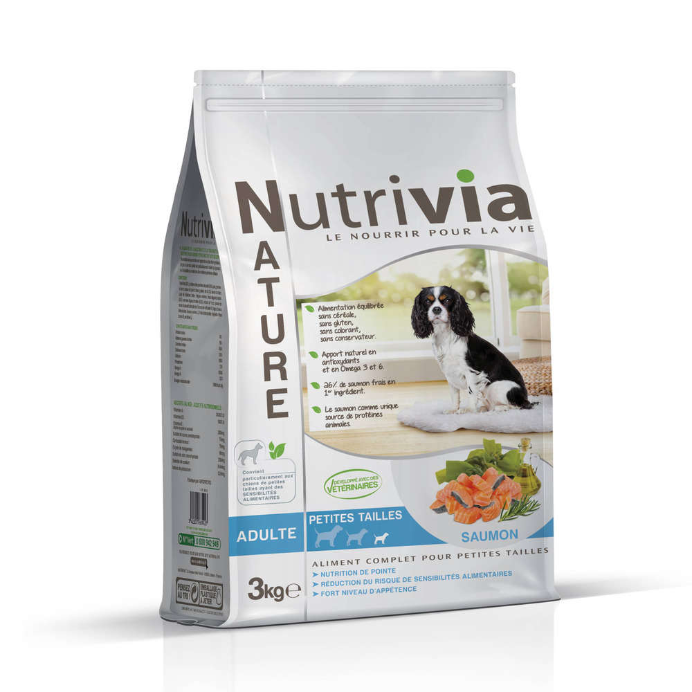Croquettes Chien Adulte Au Saumon Super Premium Nature - 3 Kg