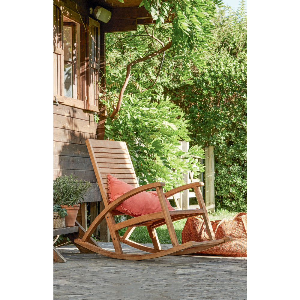 Fauteuil D'extérieur à Bascule MAYA En Bois D'acacia - 115x66x97 Cm