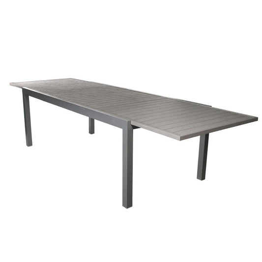 Table De Jardin GAIA Grise En Aluminium - 308x100x76 Cm
