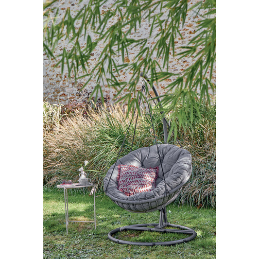 Fauteuil De Jardin Œuf CÉLESTE En Acier Gris - H.196 Cm, D.105 Cm