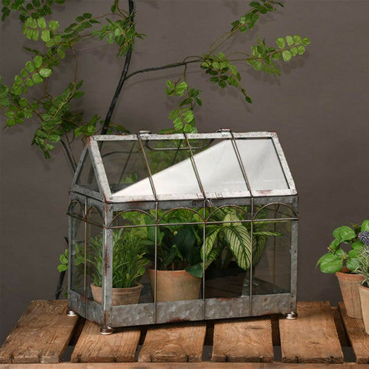 ESSCHERT DESIGN Mini Serre Fer Et Verre 36 Cm Longueur