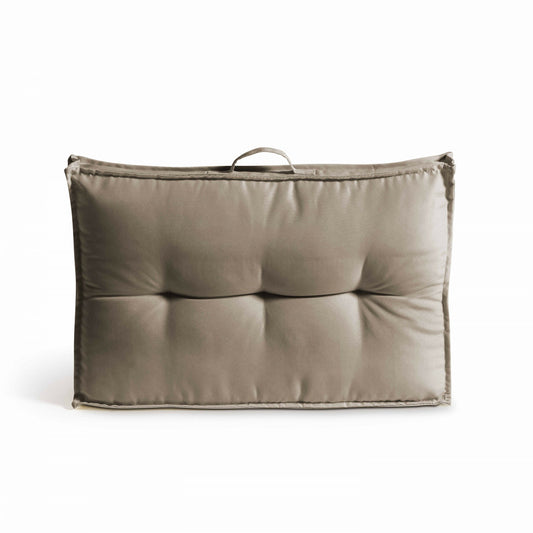 Coussin Palette Dossier Polyester Taupe 60 X 40 X 12 Cm