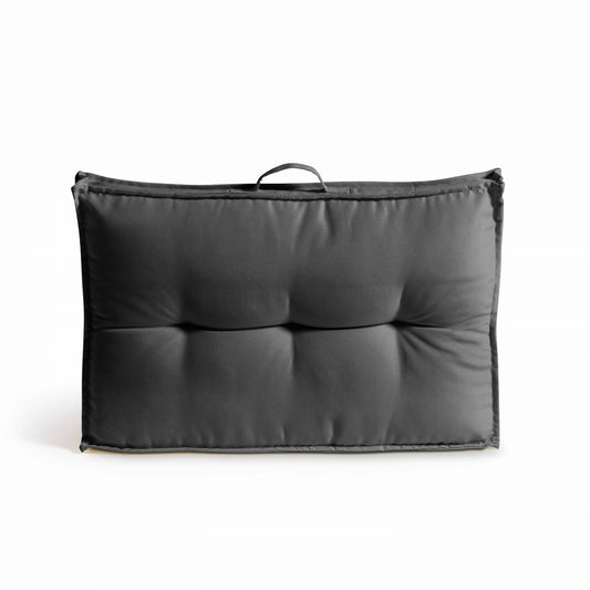 Coussin Palette Dossier Polyester Anthracite 60 X 40 X 12 Cm