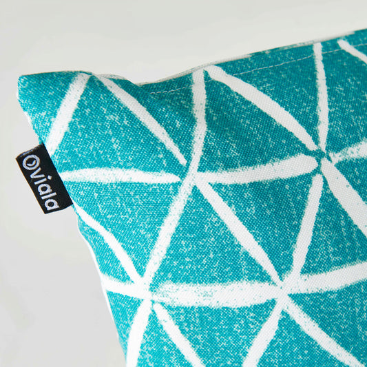 Lot De 2 Petits Coussins Polyester Vert 40 X 20 X 8 Cm