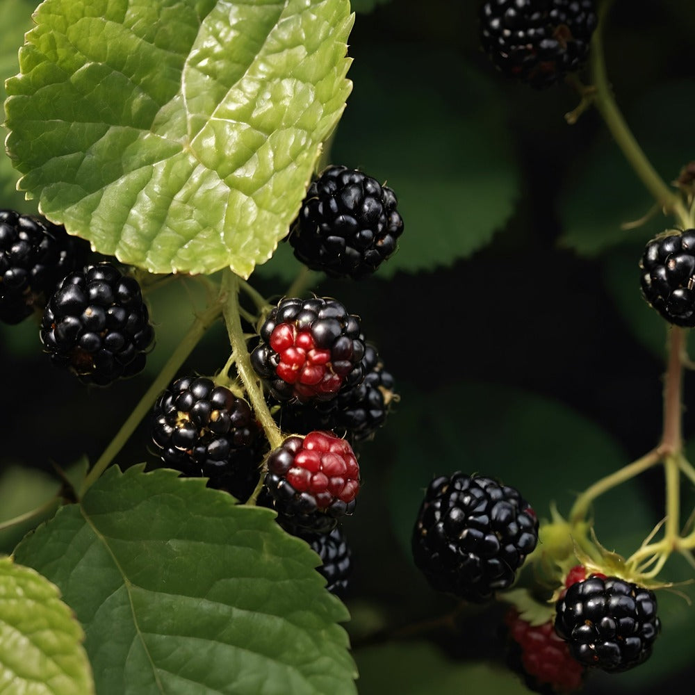 Mûrier - Set De 4 - Rubus Fruticosus 'thornfree' - Hauteur 50-60cm - ⌀15cm