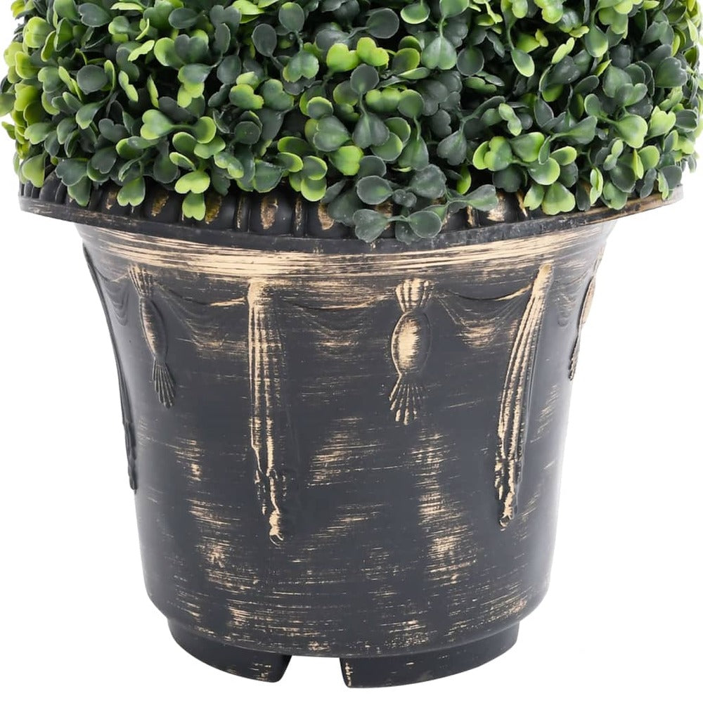 VIDAXL Plante De Buis Artificiel En Spirale Avec Pot Vert 59 Cm