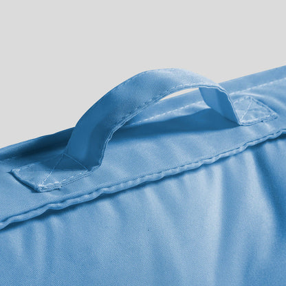  Coussin Palette Dossier Polyester Bleu 60 X 40 X 12 Cm