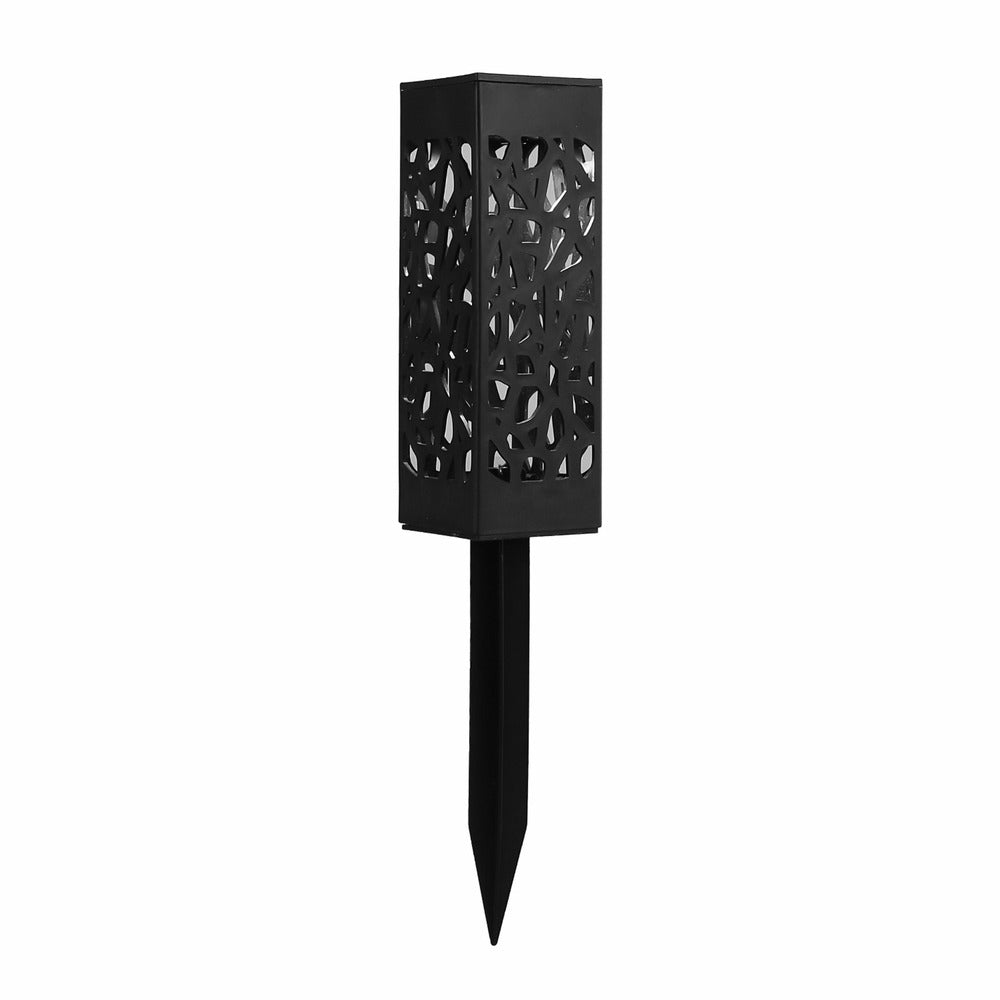  Lot 6 Bornes Solaire à Planter Plastique Noir