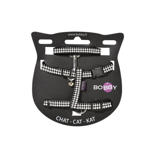 BOBBY Harnais Et Laisse Chic Noir Pour Chat