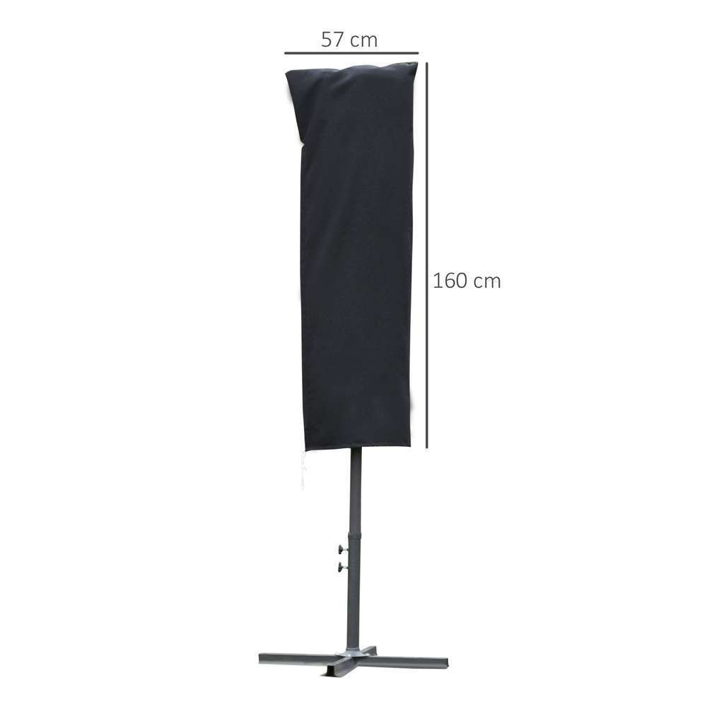 OUTSUNNY Housse De Protection Imperméable Pour Parasol Droit Polyester Oxford
