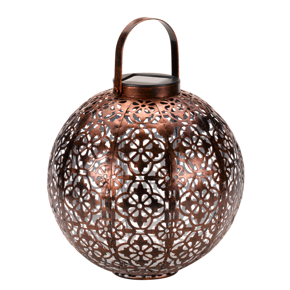  Lanterne Solaire : Damasquette Bronze à Poser