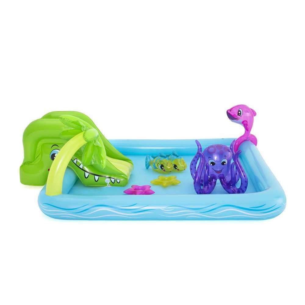 Bestway Aire De Jeux Aquatiques Avec Toboggan Amovible - 239x206x86 Cm