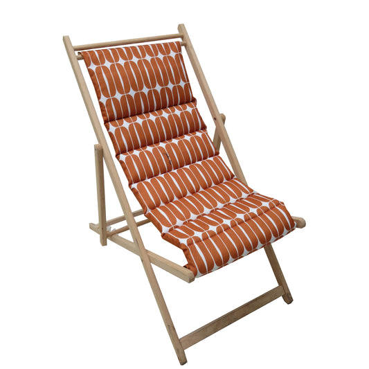  Chilienne Matelassée Vibration Ocre Rouge 55x106 H96 Cm