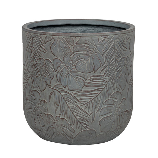  Pot Printemps D25xH25cm, Gris, En Fibre