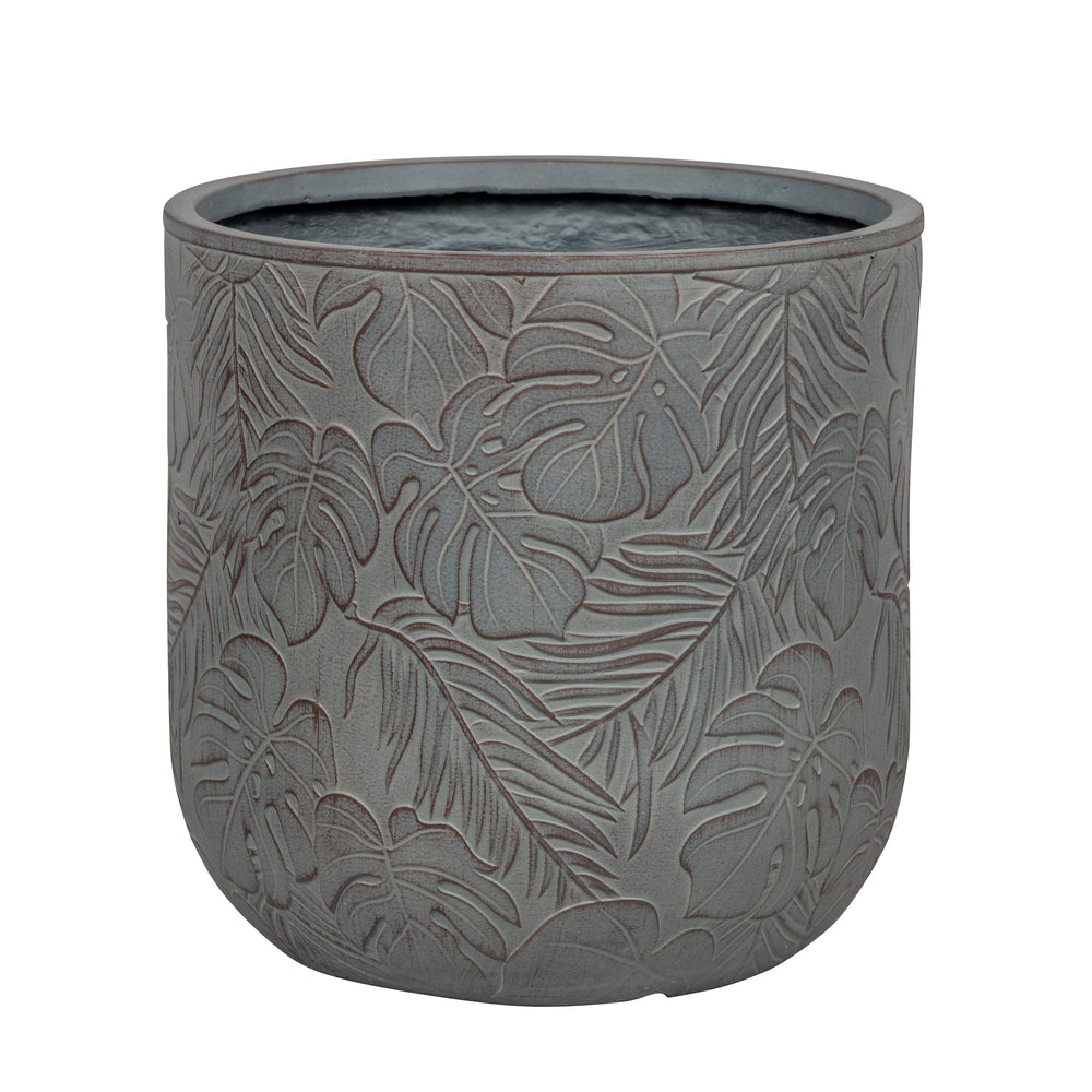  Pot Printemps D30xH30cm, Gris, En Fibre