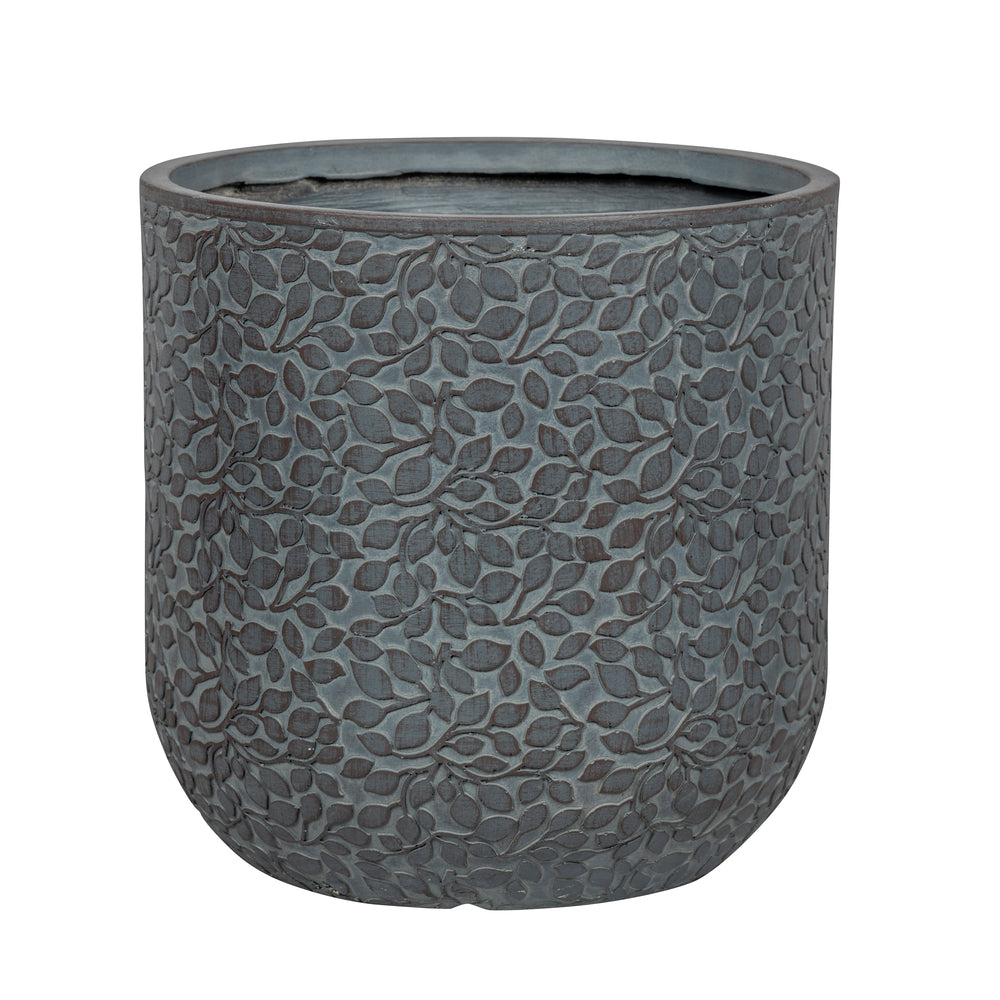  Pot Eté D35xH35cm, Gris, En Fibre