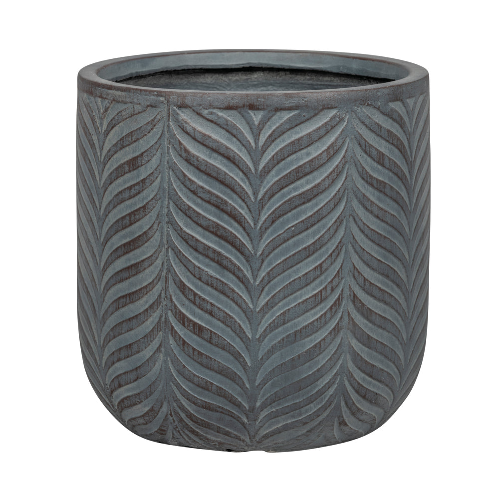  Pot Automne D50xH50cm, Gris, En Fibre