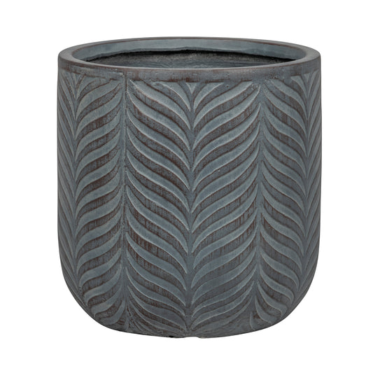  Pot Automne D50xH50cm, Gris, En Fibre